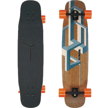 Loaded Basalt Tesseract Longboard Complete - Dark Blue, Orangatang In Heat 70mm/80a