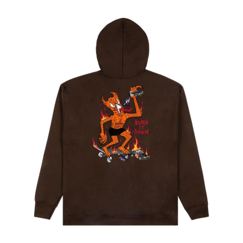 Thrasher Burn It Down Chocolate Hoodie