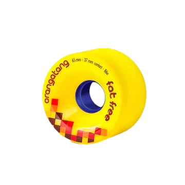 Orangatang Fat Free 65mm 86a Yellow Longboard Wheels