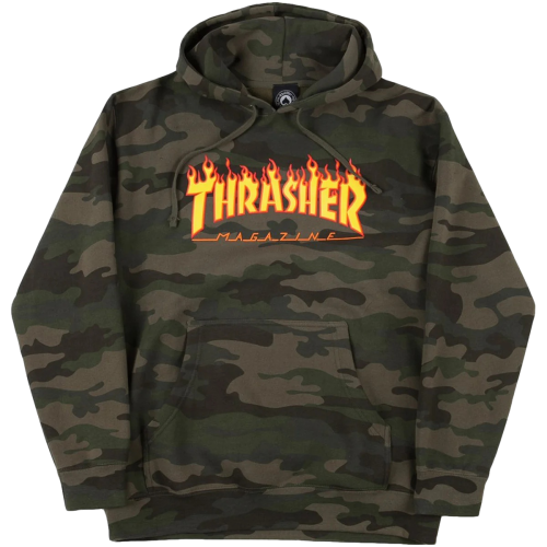 Thrasher Flames Camo Hoodie