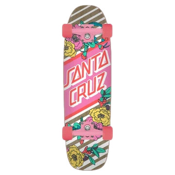 Santa Cruz Floral Stripe Street Skate Cruiser Complete