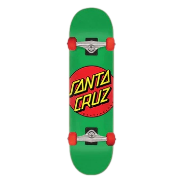 Santa Cruz Classic Dot Green Mid Skateboard Complete 7.8"