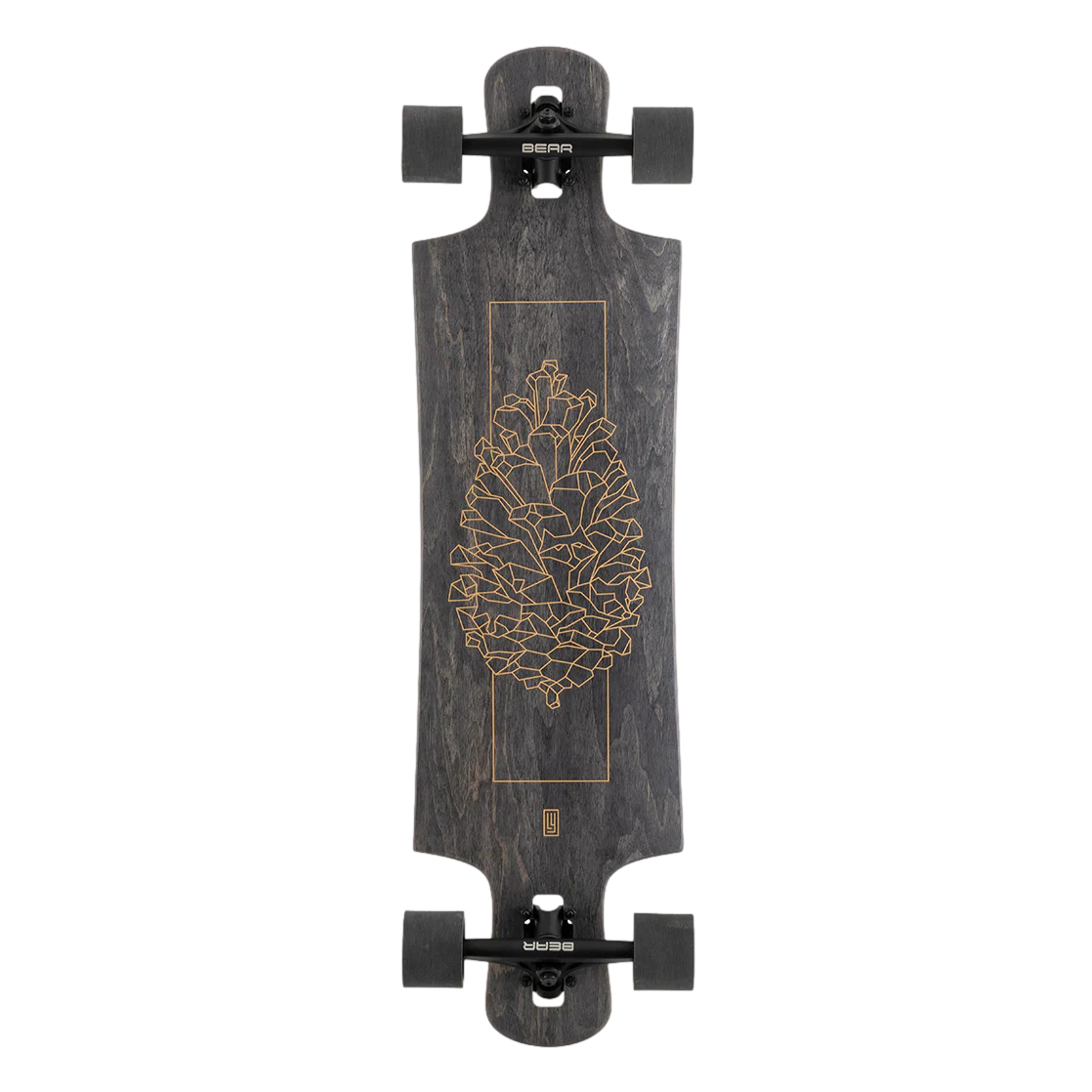Landyachtz Drop Hammer Black Pinecone Longboard Complete