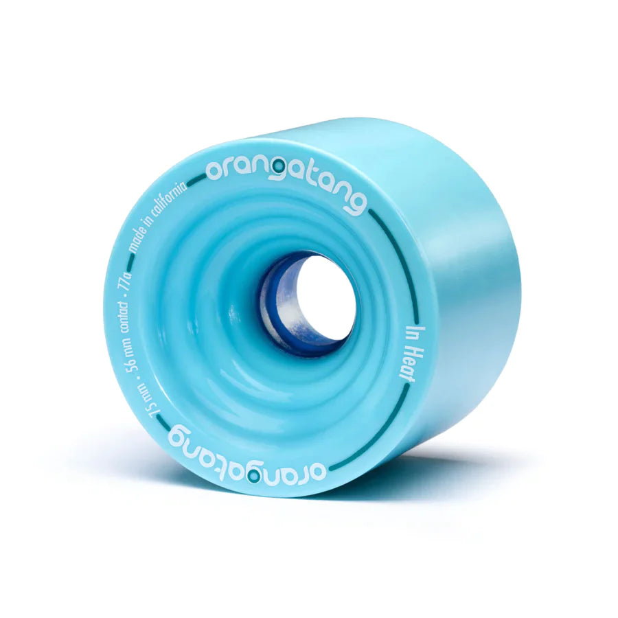 Orangatang In Heat 75mm 77a Blue Longboard Wheels