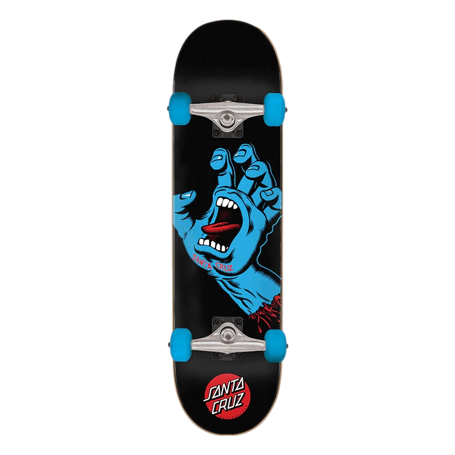 Santa Cruz Screaming Hand Black Full Skateboard Complete 8.0