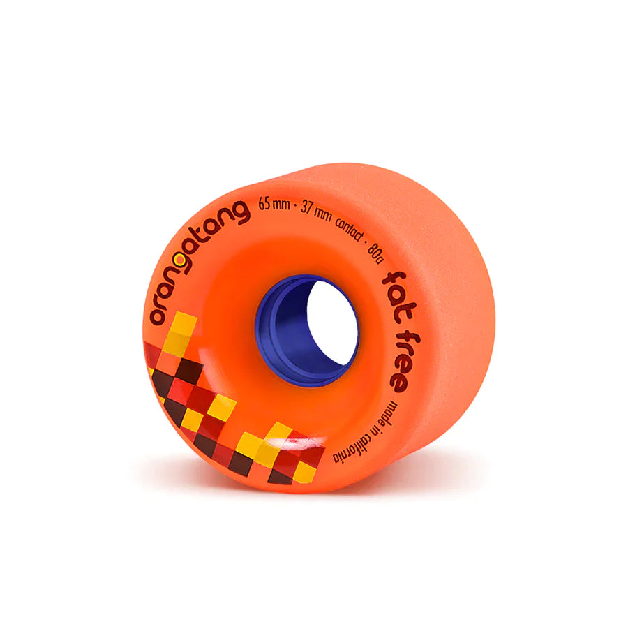 Orangatang Fat Free 65mm 80a Orange Longboard Wheels