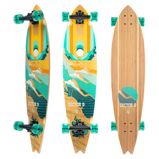 Sector 9 Offshore Baja Bamboo Longboard Complete