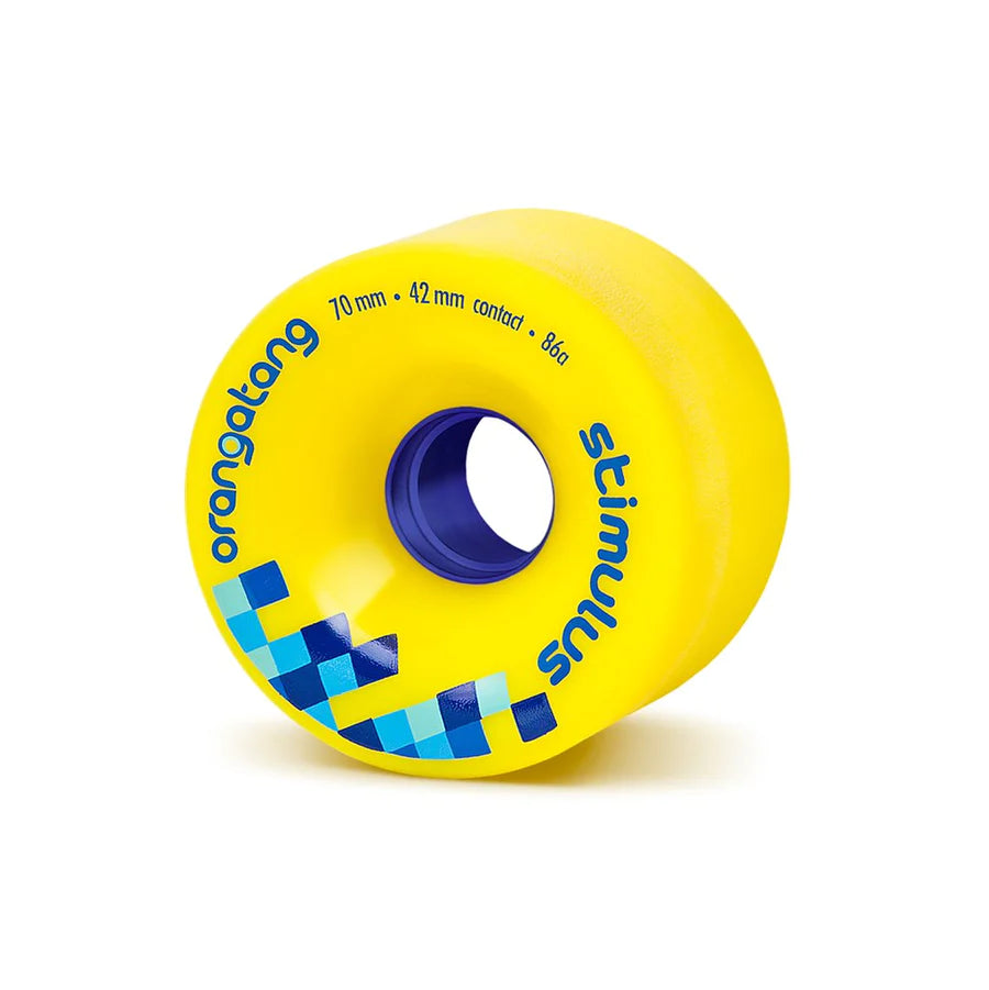 Orangatang Stimulus 70mm 86a Yellow Longboard Wheels