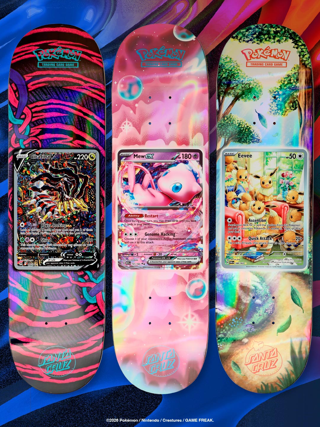 Santa Cruz X Pokemon Trading Card Game Blind Bag Skateboard Deck