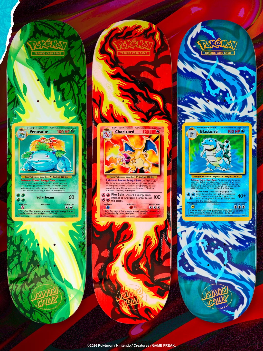 Santa Cruz X Pokemon Trading Card Game Blind Bag Skateboard Deck