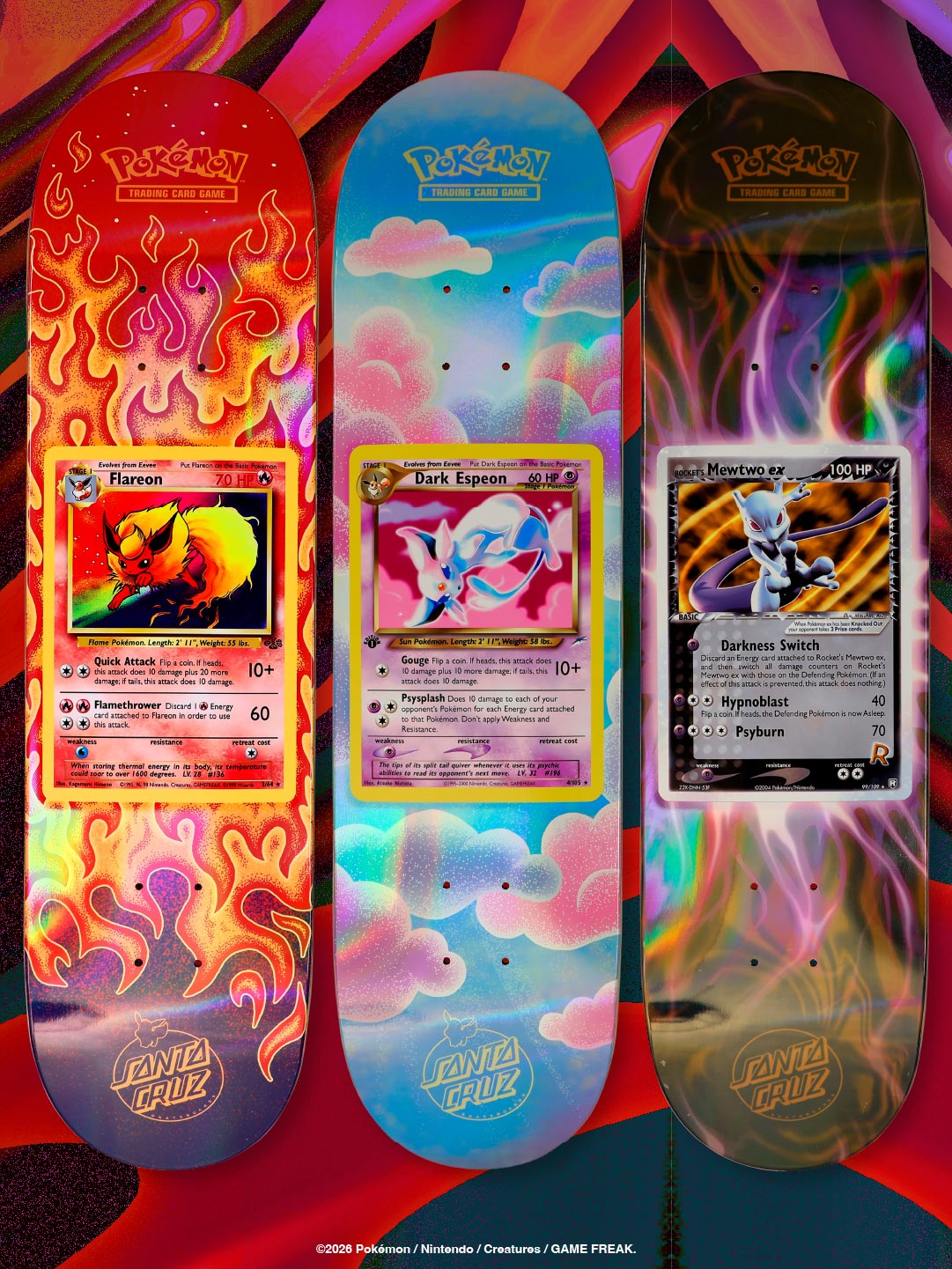 Santa Cruz X Pokemon Trading Card Game Blind Bag Skateboard Deck