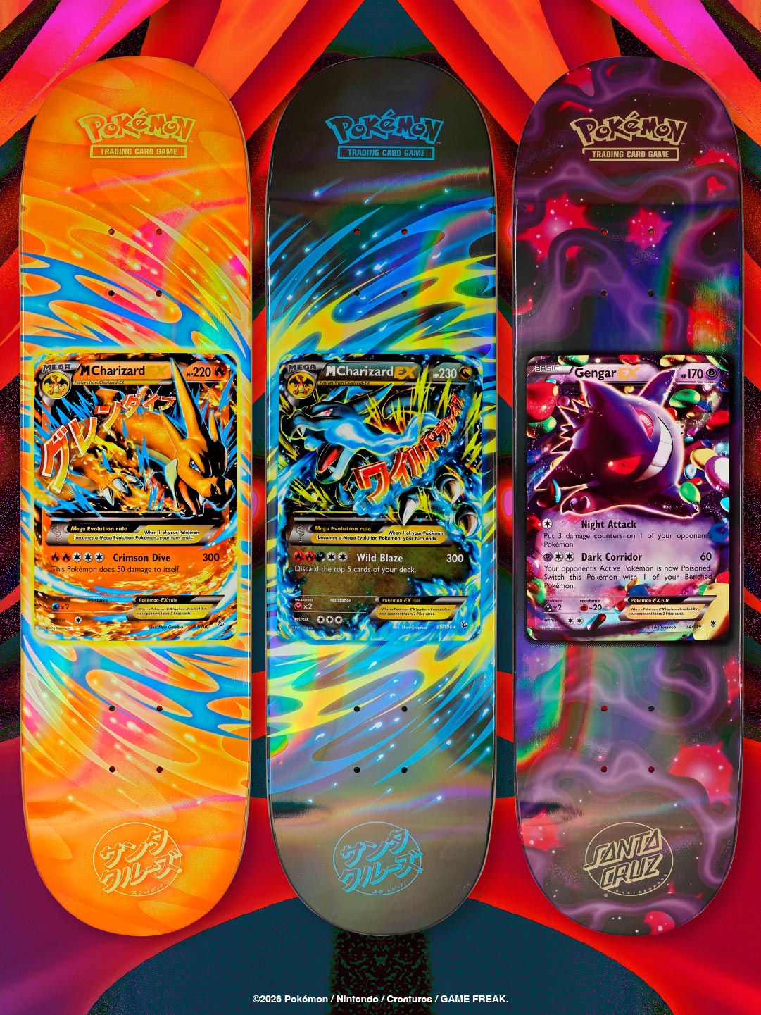 Santa Cruz X Pokemon Trading Card Game Blind Bag Skateboard Deck