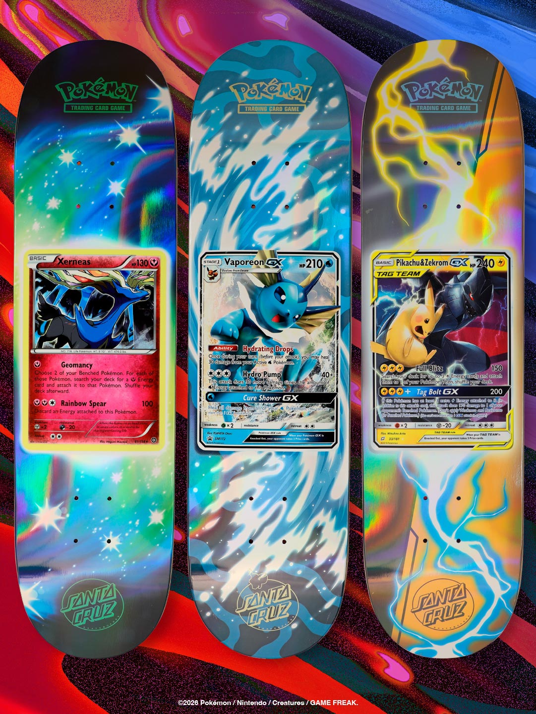 Santa Cruz X Pokemon Trading Card Game Blind Bag Skateboard Deck