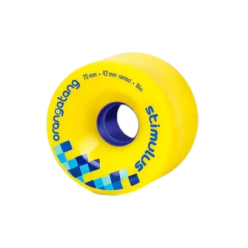 Orangatang Stimulus 70mm 86a Yellow Longboard Wheels