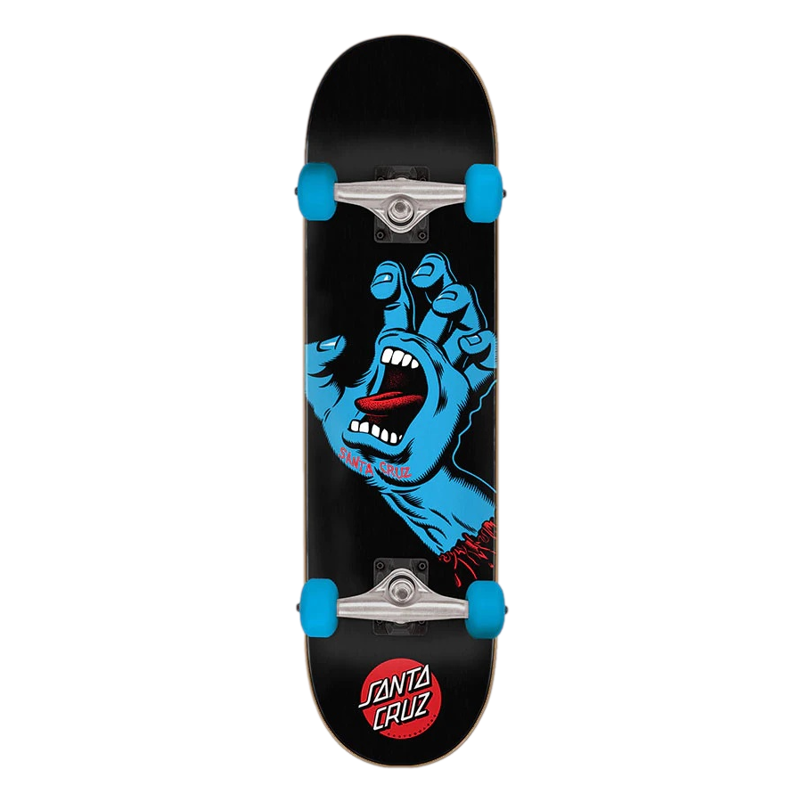 Santa Cruz Screaming Hand Black Full Skateboard Complete 8.0"
