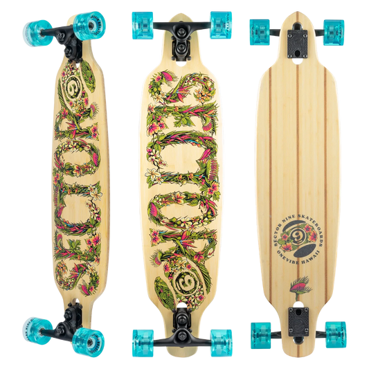 Sector 9 Fractal Flora Bamboo Longboard Complete