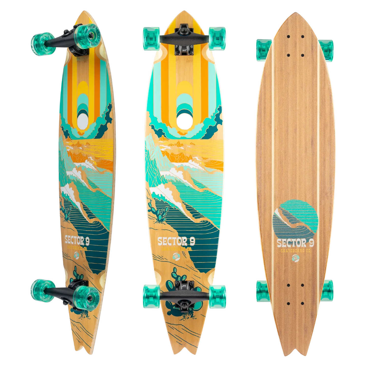 Sector 9 Offshore Baja Bamboo Longboard Complete
